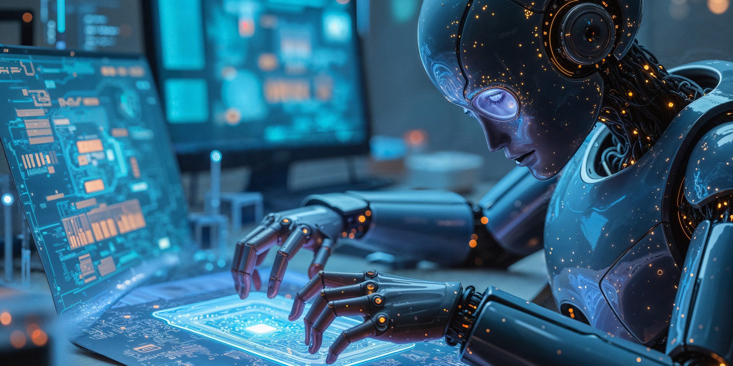 futuristic-robot-interacting-with-digital-interface